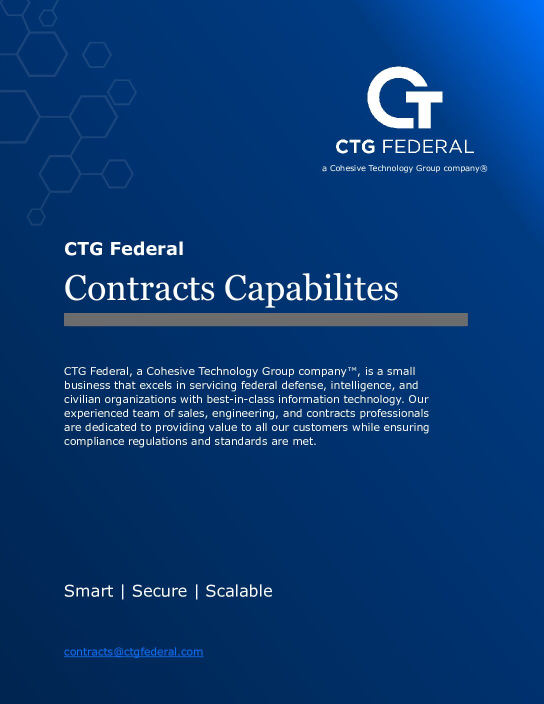 CTG Federal Contracts Capabilities