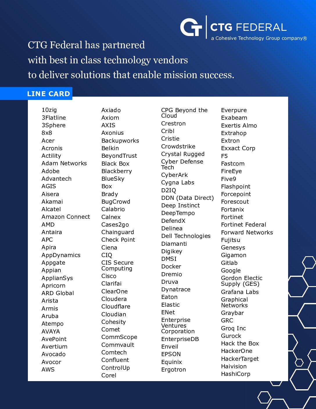 Goveernment Overview Whitepaper: Servicing Federal Needs with Best-in-Class Expertise & Solutions
